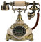Bewinner Europäische Antikes Telefon Wählscheibe Retro Vintage Telefon mit LCD-Display One-Touch Wahlwiederholungsfunktion FSK/DTMF Vintage Antique Telephone für Home