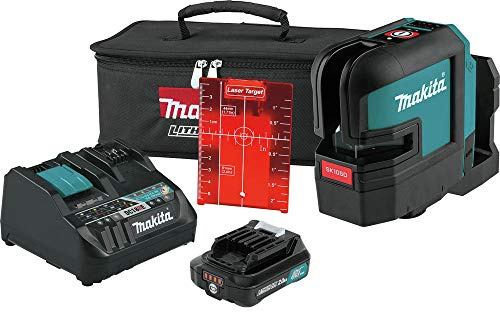 Makita SK105DNAX 12V max CXT® Lithium-Ion Cordless Self-Leveling Cross-Line Red Beam Laser Kit (2.0Ah)