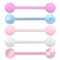 OUFER 5PCS Tongue Barbells 14G Acrylic Tongue Piercing Jewellery Candy Color Tounge Bars Tongue Piercing Jewellery Tongue Rings for Women pink…
