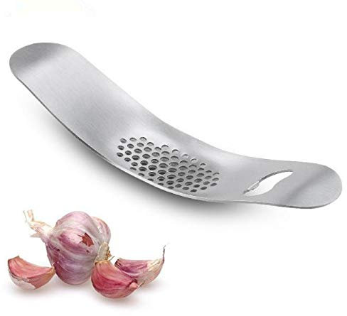 BYFRI Edelstahl Knoblauchpresse, Eine Küche Mincer/Stampfer/Presser/Brecher/Reibe/Press Wippe/Quetscher/Schäler Werkzeug, Einfach Für Crushing Ingwerpüree/Knoblauch/Lebensmittel /