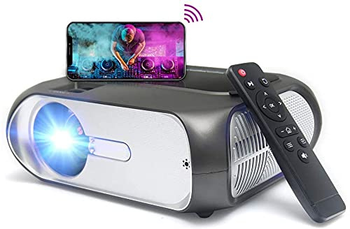 TVY BigEyes - Videoproiettore per home theater con sincronizzazione dello schermo dello smartphone, 5000 lumen, Full HD 1080p, supportato, compatibile con HDMI, USB, videogiochi