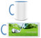 Manutextur Tasse mit Namen - personalisiert - Motiv Golf - viele Farben & Motive - weiß/hellblau - persönliches Geschenk mit Wunsch-Motiv und Wunsch-Name