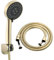 Tecmolog RV Shower Head with Hose and Mount ABS Plastic 5 Spray Hand Held Shower Head Set for Bathrrom, Zirconium Gold, BS144F