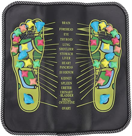 TOPINCN Tapis de Massage des Pieds, Tapis D'acupression pour Les Pieds Tapis de Réflexologie Circulation Sanguine Soulager la Douleur Simulation Pavé Réflexologie Marche Tapis (35x35cm / 13.8x13.8in)