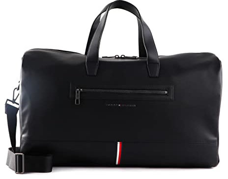 Tommy Hilfiger Herren TH Corporate Duffle AM0AM10931 Reisetaschen, Schwarz (Black)