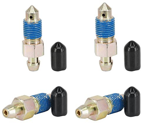 Dsnaduo 4-Piece Speed Bleeder Kit with Dust Caps - M10x1.0-35.4mm, H9410-4, 107392, 639560