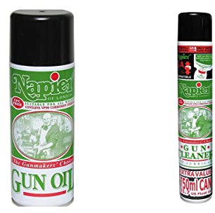 BushWear Napier Gun Cleaner & Gun Oil Bundle – 750ml Cleaner Spray + 300ml Oil Aerosol | Cleans, Lubricates & Protects All Firearms | Safe on Wood, Won’t Degrease