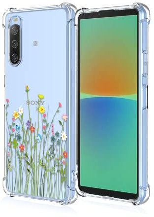 DESSEN Silikon Hülle für Sony Xperia 10 IV, Niedliche Transparente Ultradünne Weiche Handyhülle, Stoßfeste Schutzhülle Einfacher Stil Bumper Case Cover. A97