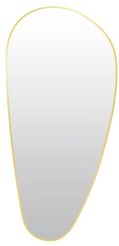 Deko Spiegel Sacramento Gold. Design Spiegel in organischer Form mit Rahmen aus pulverbeschichteten Stahl.