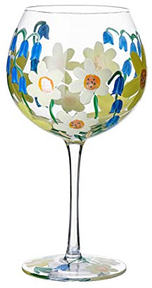 EVEREST GLOBAL Verre à vin peint à la main - 600 ml - Cadeau fantaisie pour anniversaires, mariages, Saint-Valentin