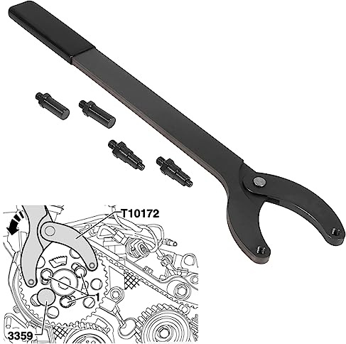 E-cowlboy Gegenhalter Werkzeug für Nockenwellenrad Gegenhalteschlüssel für VW Audi Seat VAG OEM 3036 T10172 Nockenwellen Gegenhalter Universal Kurbelwellenrad Riemenscheibe Gegenhalter