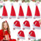 Weihnachtsmütze, Weihnachts Haarschmuck, 10 Stück Haarspangen Weihnachten, Haarspangen Mädchen, Haarschmuck Kinder, Adventskalender Füllung, Weihnachts Accessoires für Mädchen Damen Kinder