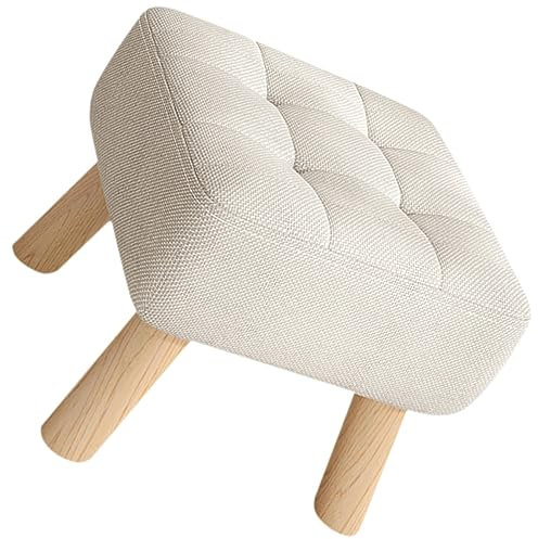 Veemoon Schuhbank Wechseln Sofa Teebank Fußhocker Schreibtischfußstütze Tritthocker Aus Samt Gepolsterter Sitz Kleiner Quadratischer Hocker Schminkhocker Hocker Holz Stoff Kind Massivholz