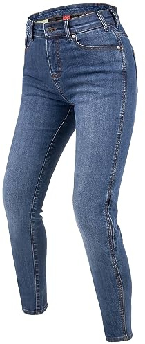 REBELHORN Classic III Lady MotorradJeans Damen | Aramidfaser Futter | SAS-TEC Knie und Hüftprotektoren | Slim Fit