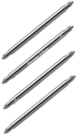 masar 22mm SLX200 - Diamètre 2,0mm – Premium Barre à Ressort Robuste pour Bracelet de Montre - Rechange – Goupille, Tige de Fixation Fatboy 2mm – Acier Inoxydable 316L – 4 pcs