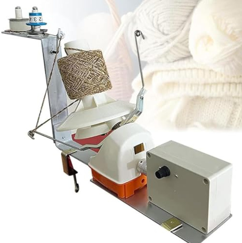 Automatic Yarn Ball Winder, Electric Knitting Roller Twine, Adjustable Speed, Easy to Set Up and Use, for Metal Yarn, Wool, String, Nylon Gear Yarn Ball Winder