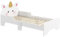 ZONEKIZ Kinderbett 3-6 Jahre 143x74x67 cm Einhornförmiges Kinderbett aus Holz Moderne Schlafzimmermöbel Belastung 80 kg Weiß