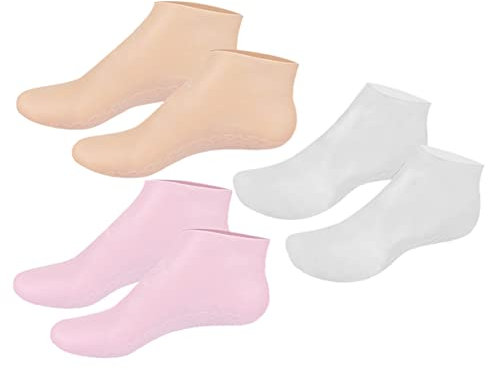 Housoutil 3paare Feuchtigkeitsspendende Socken Für Trockene Füße Wiederverwendbare Spa-socken Lotionsocken Mit Langanhaltender Feuchtigkeitspflege