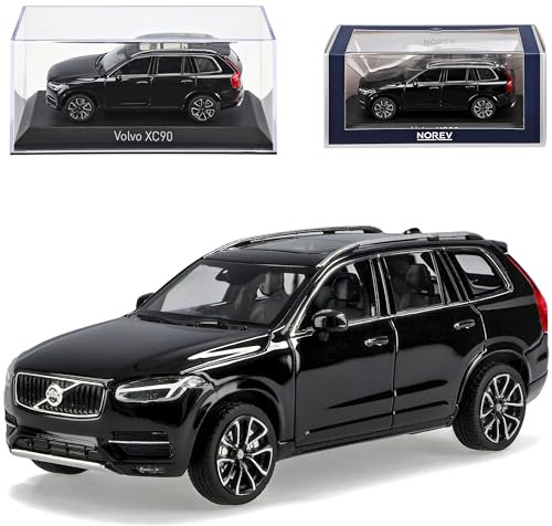 Volvo XC90 SUV Onyx Schwarz 2. Generation Ab 2015 1/43 Norev Modell Auto mit individiuellem Wunschkennzeichen