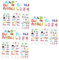 54 Blatt Aufkleber für die frühkindliche Bildung Tieraufkleber für Kinder Zahlenaufkleber ABC kinderzimmer wandsticker wall stickers for room klassenzimmer aufkleber PVC BESTonZON
