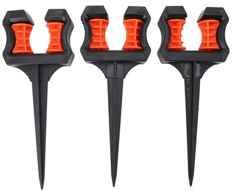 Garden Hose Guide Spike Water Pipe Holder Spike Hose Guide Post Positioning Holder Roller Outdoor Yard Irrigation Tool Hose Guide Post Pack of 3