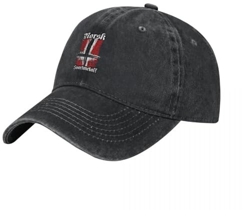 ROBEIUO Cowboy-Baseballkappe Basecap (Trve) Norwegian Black Metal - Norsk Svartmetall Cap aus gewaschenem Denim, Ballsport, Golf, Baseballmütze für Männer und Frauen