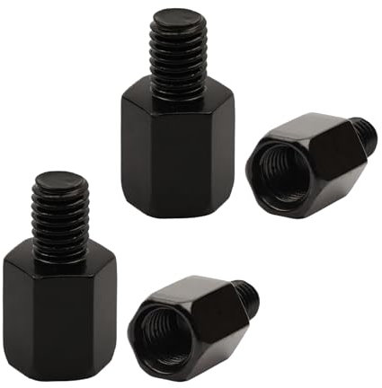 MAEXUS Tornillos para espejo retrovisor de motocicleta, 4 tornillos extensibles, adaptador de rosca M8, barra roscada M8, ajuste de altura del espejo de motocicleta, extensión para soporte de espejo