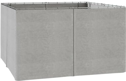 Outsunny 4 Paredes Laterales para Cenador 3,5x2 m Laterales de Carpa con Ganchos Cortinas sin Ventanas Reemplazo Lateral para Carpa de Jardín Exterior Fiesta Gris Claro
