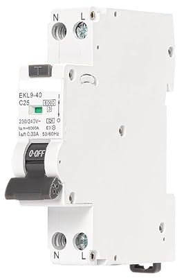 SAYTAK Magnetotermico,Interruttore Magnetotermico Interruttore Automatico differenziale RCBO Tipo A 6KA 1P+N 2P 16a 20a Curva C con Protezione da sovracorrente 30mA(20A)