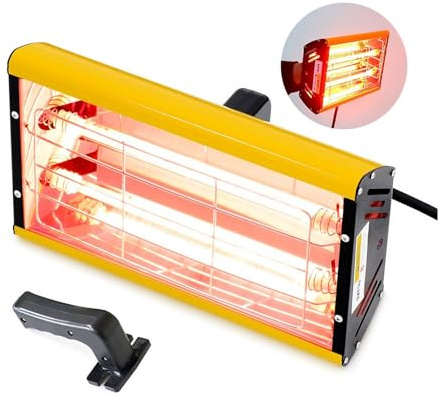 Paint Drying Lamp, 2000W Infrared Paint Curing Lamp For Drying Hot Paint Dryer Heating Lamp Heater Infrared Lamp Light Shortwave Spray Paint Booth