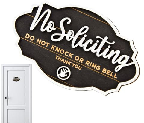 Cartel Prohibido Llamar Al Timbre | Placas Colgantes Para Puerta | Accesorios Divertidos de Bienvenida y Arte Mural en Madera para Restaurantes, Hoteles y Hogares