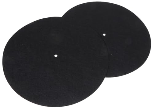DIYEAH Plattentellerauflage Filz Antistatisch Für Schallplatte Record Protection Pad Zur Vibrationsreduzierung Und Geräuschminderung 26.00 X 26.00 X 0.08 Zoll 2 Stück Für Plattenspieler