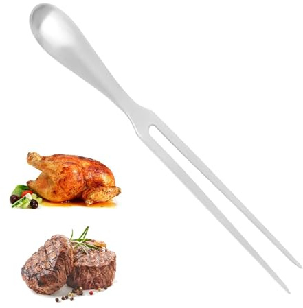 TMZELOA Tenedor Trinchador en Acero Inoxidable Tenedor para Trinchar Chuleton Acero Inoxidable Cuchillo Carnicero para Deshuesar Utensilios Barbacoa Tenedores para Barbacoa Cocina Pavo Asado y Cena