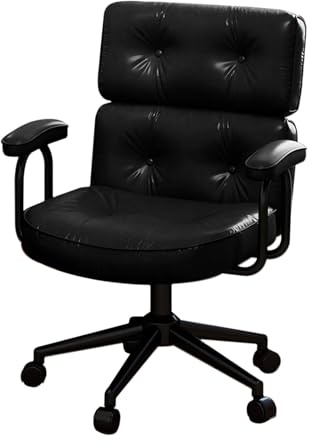 Bürostuhl Ergonomisch 52 cm Breiter Chefsessel Bürostuhl mit SGS Gaslift Komfortabler Schreibtischstuhl mit Rückenstütze für Arbeiten, Lernen, Gaming(Black)