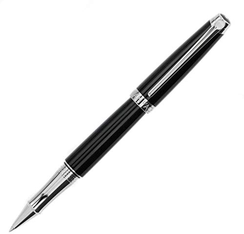 Caran d'Ache Leman-Ebenholz, Schwarz lackiert, versilbert, Rhodium beschichtet Kugelschreiber, 1 Stück (1er Pack)
