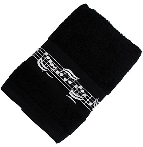 blasmusik-shop Handtuch Notenmotiv schwarz
