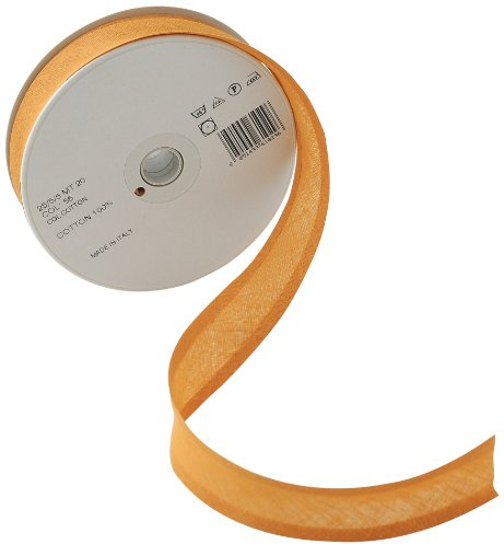 Trimz 25/5/5 mm Cotton Bias Binding, Honey Gold 56– Double‑Fold Sewing Tape for Quilting, Dressmaking & DIY Crafts