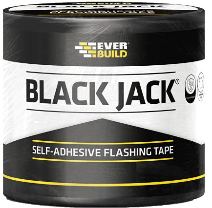 Everbuild Black Jack Strong Self Adhesive Flashing Tape – Natural Lead-Look Finish – 150mm x 3m