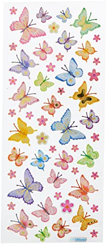 Craft Planet Fun Stickers Aufkleber Schmetterlinge und Blumen