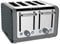 Dualit Architect 4 Slot Grey Body with Metallic Charcoal Panel Toaster