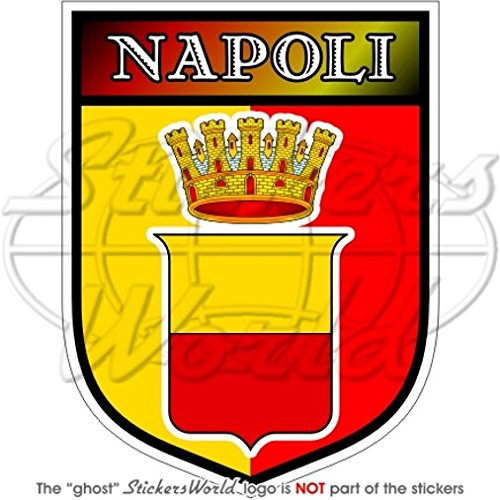 Neapel City Italien Shield Città di Napoli Italienische 100 mm (10,2 cm) Vinyl Bumper Aufkleber, Aufkleber
