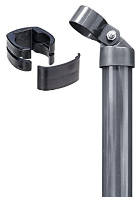 Alberts 602291 Zauneck-Set für Schweißgitter Fix-Clip Pro® | zinkphosphatiert anthrazit-metallic | zum Einbetonieren | Zaunhöhe 1020 mm