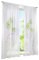 BAILEY JO 1er-Pack Gardine Floral Gardinen Schlaufen mit Blumen Druck Transparent Voile Vorhang (BxH 150x245cm, Grün mit Kräuselband)