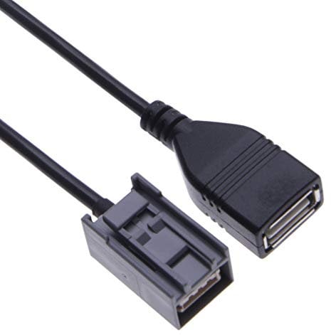 Adaptador De Cable USB Radio De Vehículo Audio Estéreo Interfaz De Puerto USB Hembra Compatible con Unidad Flash Tarjeta De Memoria MP3 O WMA Archivos De Música En De Coche/Auto/Automóvil
