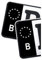 2 x Kennzeichen Sticker passgenau für EU Feld 11x5cm Design Aufkleber für Nummernschild Folie KFZ Schwarz oder mit Fahne waschstraßenfest R059 (01 Belgien, Classic)