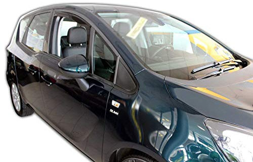 J&J AUTOMOTIVE | Windabweiser Passend Für Meriva B 2010-2017, Heko Regenabweiser, Getönt, Set 2-Teilig, Vorne, Aerodynamisch
