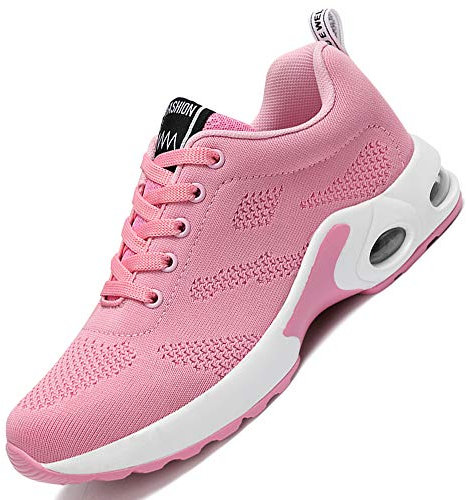 AARDIMI Damen Sneaker Mesh Atmungsaktiv Laufschuhe Turnschuhe Leichte Laufschuhe Gym Sportshuhe (Pink, Numeric_39)