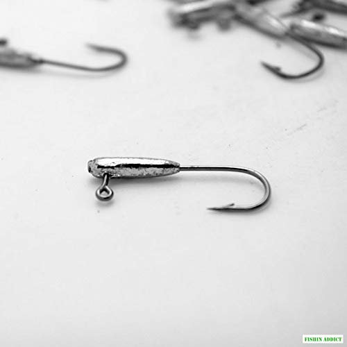 FISHIN ADDICT 1g Jig Heads for Micro Nano Soft Lures – Ultra Light Hooks – Pack of 10