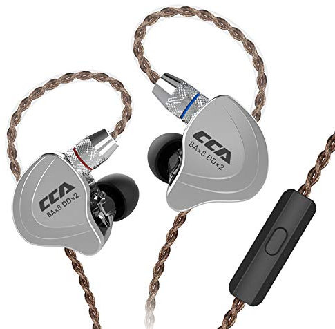 CCA C10 Auricolari In Ear con driver ibridi, cuffie stereo ad alta fedeltà, bassi potenti, design ergonomico e confortevole per sport, giochi, musica, spettacoli, palchi