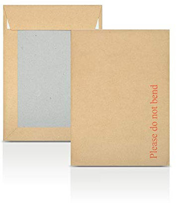 AKAR A5 (C5)- 23x16 cm -229x162mm Please DO NOT Bend Cardboard Backed Please Do Not Bend Envelope with Peel & Seal Strip Board Back Pocket Peel & Seal Envelopes c5 hardback envelopes[Pack of 50]